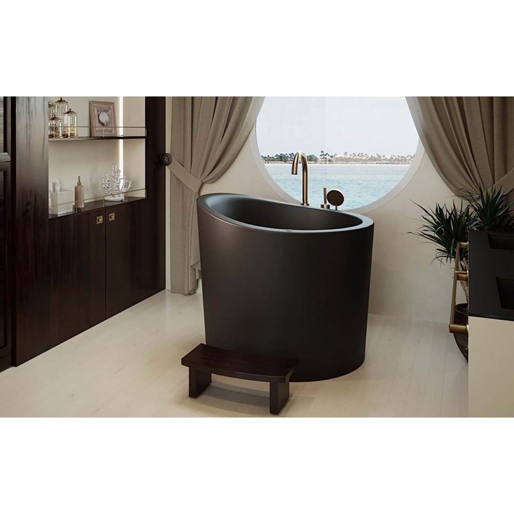 Aquatica Aquatica True Ofuro Mini Black Tranquility Heated Japanese Bathtub