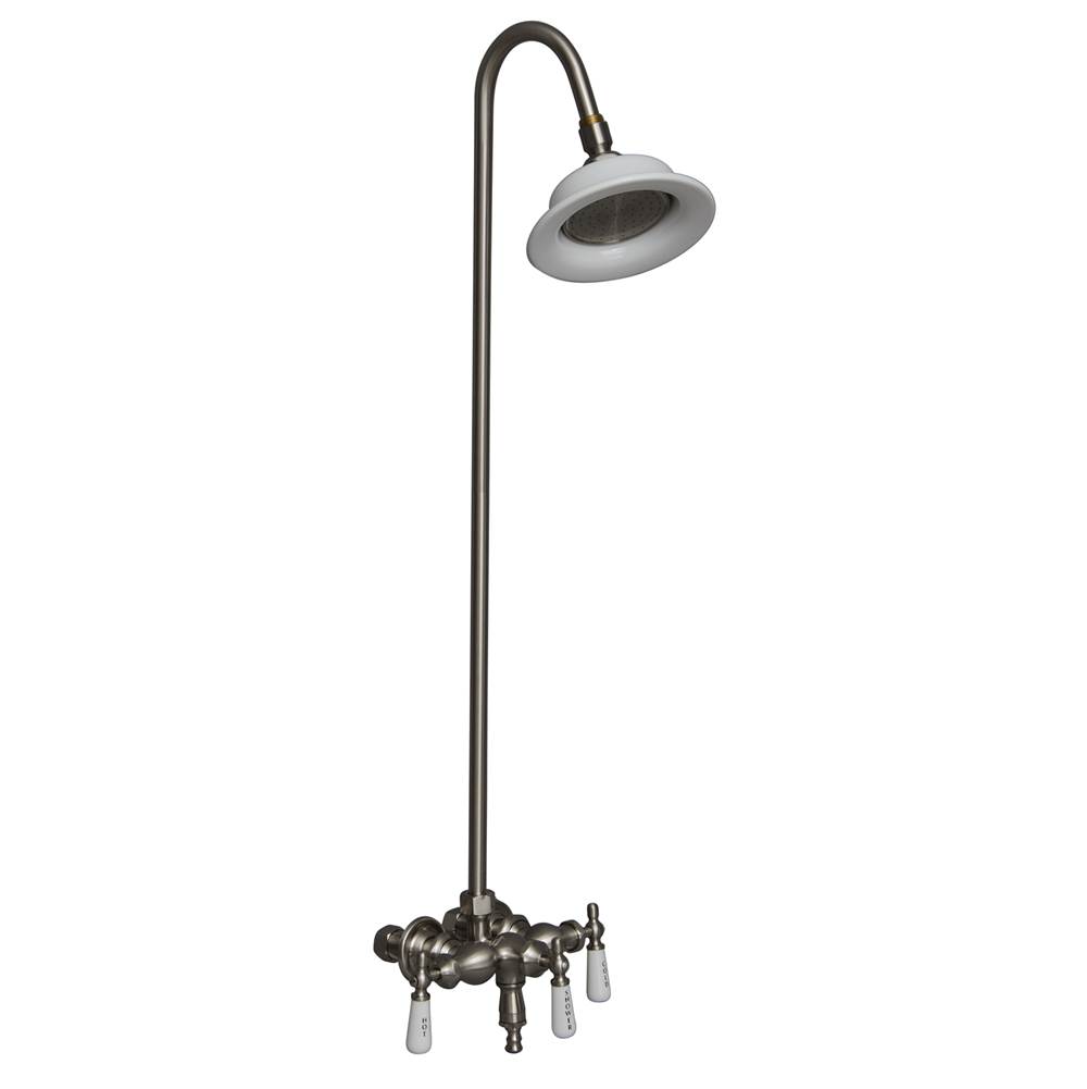 Barclay Diverter Faucet, Sunflower Showerhead,  Brushed Nickel