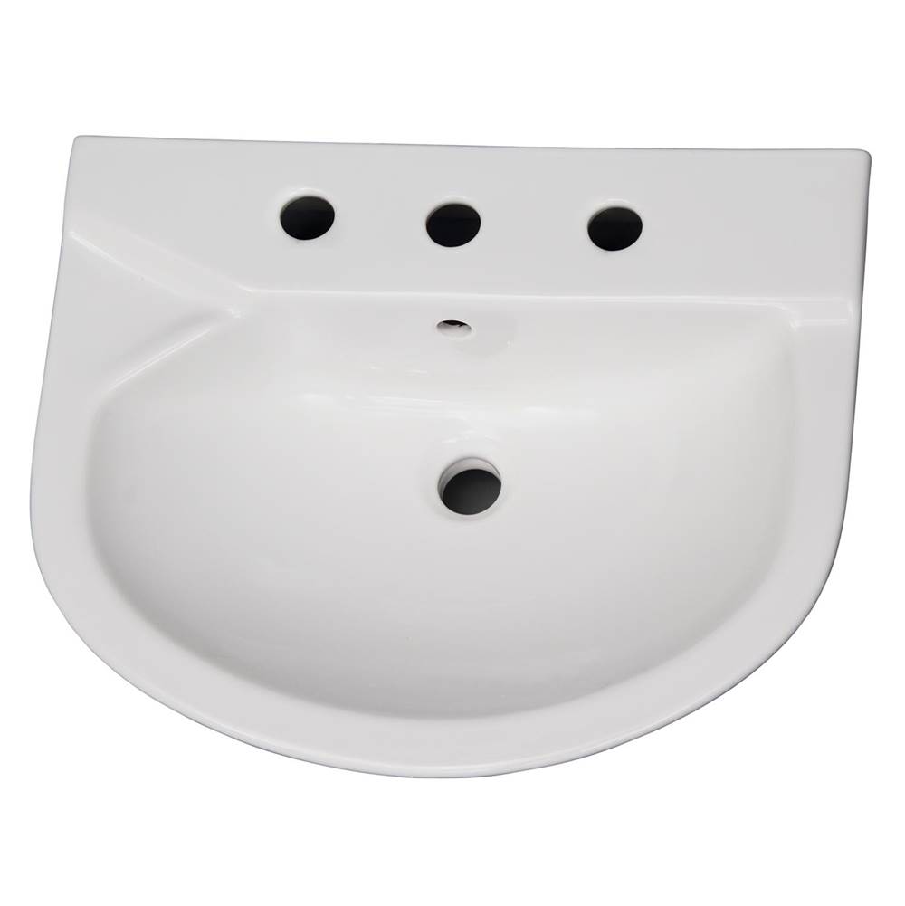 Barclay Anabel 630 Ped Lav Basin8'' Widespread, White