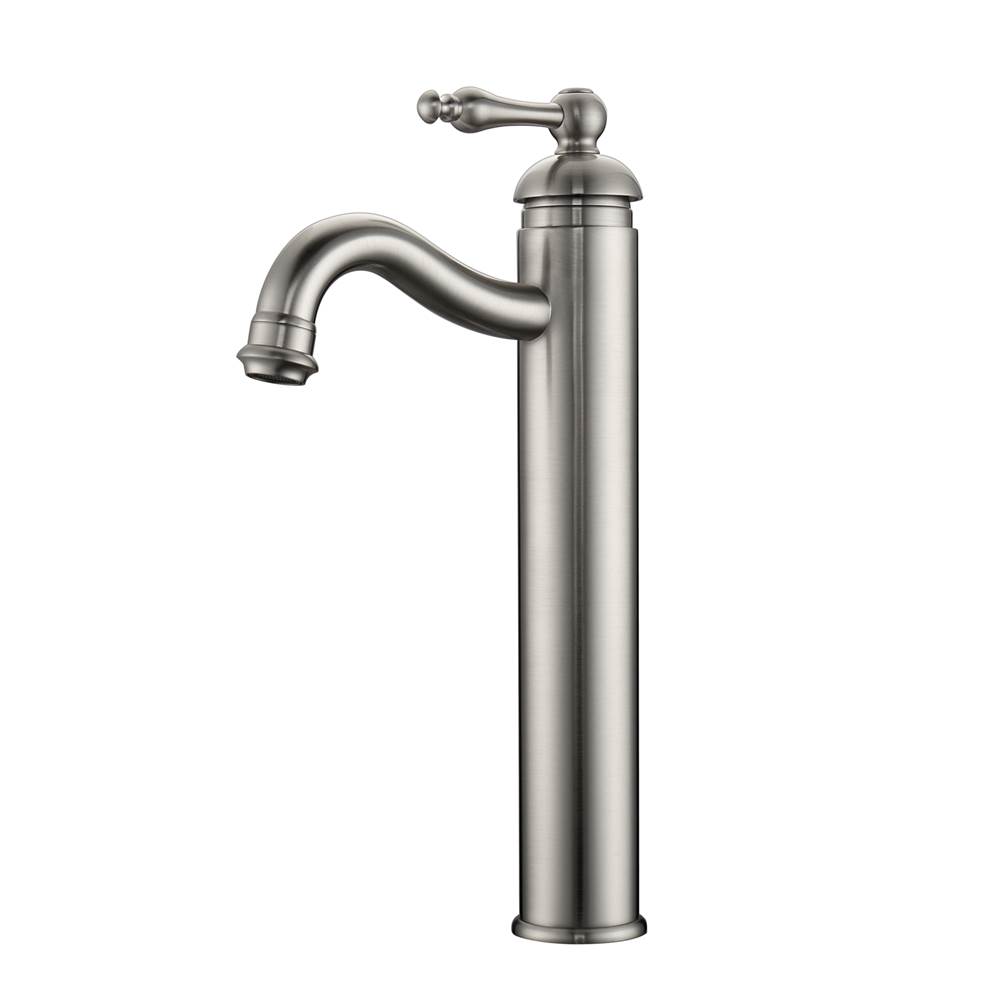 Barclay Afton Single Handle VesselFaucet with Hoses, BN