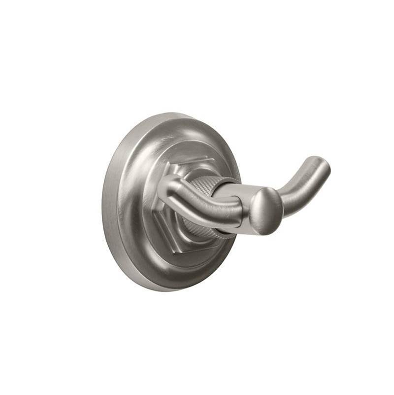 California Faucets Double Robe Hook with Knurled Accent