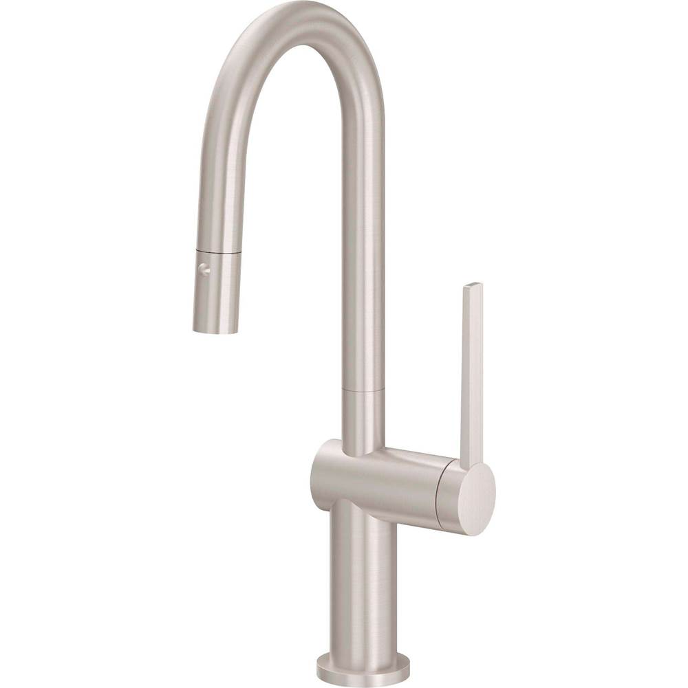 California Faucets Pull-Down Prep/Bar Faucet with Squeeze or Button Sprayer