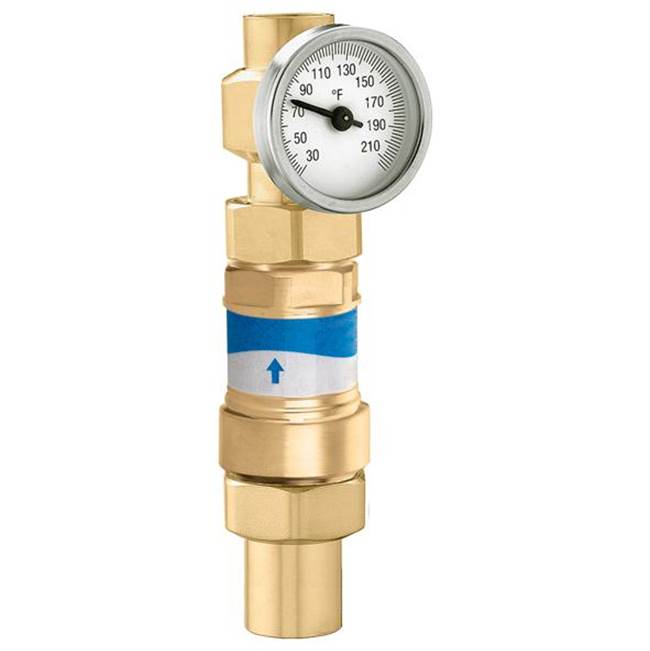 Caleffi FlowCal plus PIBV Low Lead 3/4'' PEX Expansion with Check and Gauge
