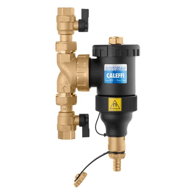 Caleffi Dirtmag Composite Dirt Separator with Magnet 1'''' Union NPT with Isolation Valves