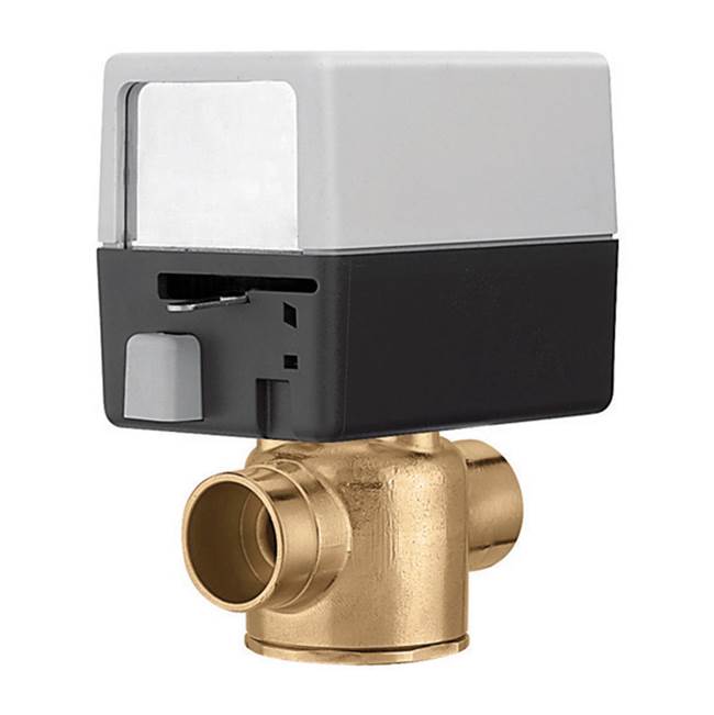 Caleffi Z-One 2-Way valve body, Normally Closed Actuator with Switch, 24V, Inverted Flare, Inverted Flare, 3.5Cv, 50 PSI Differential