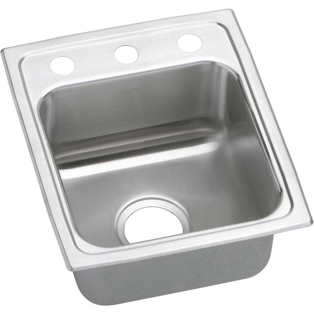 Elkay Lustertone Classic Stainless Steel 13'' x 16'' x 5-1/2'', Single Bowl Drop-in ADA Sink with Quick-clip