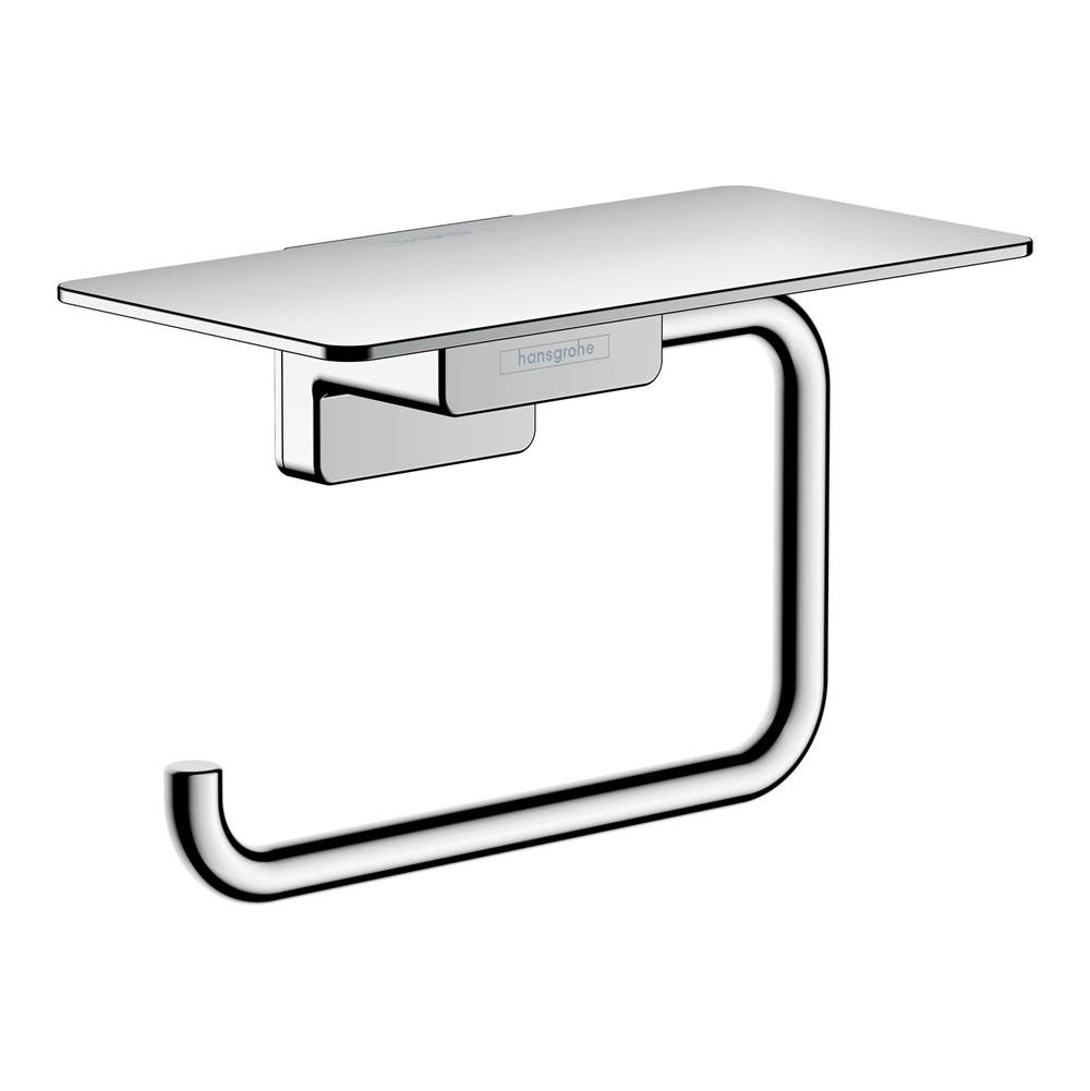 Hansgrohe AddStoris Toilet Paper Holder with Shelf in Chrome
