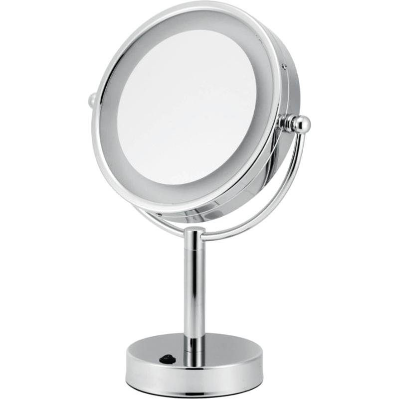 ICO Bath 8.5'' Double Sided Lighted Freestanding Mirror - Chrome