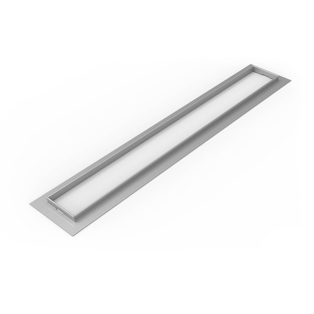Infinity Drain 42'' Length x 1/2'' Height Clamping Collar in polished stainless for Universal Infinity Drain™