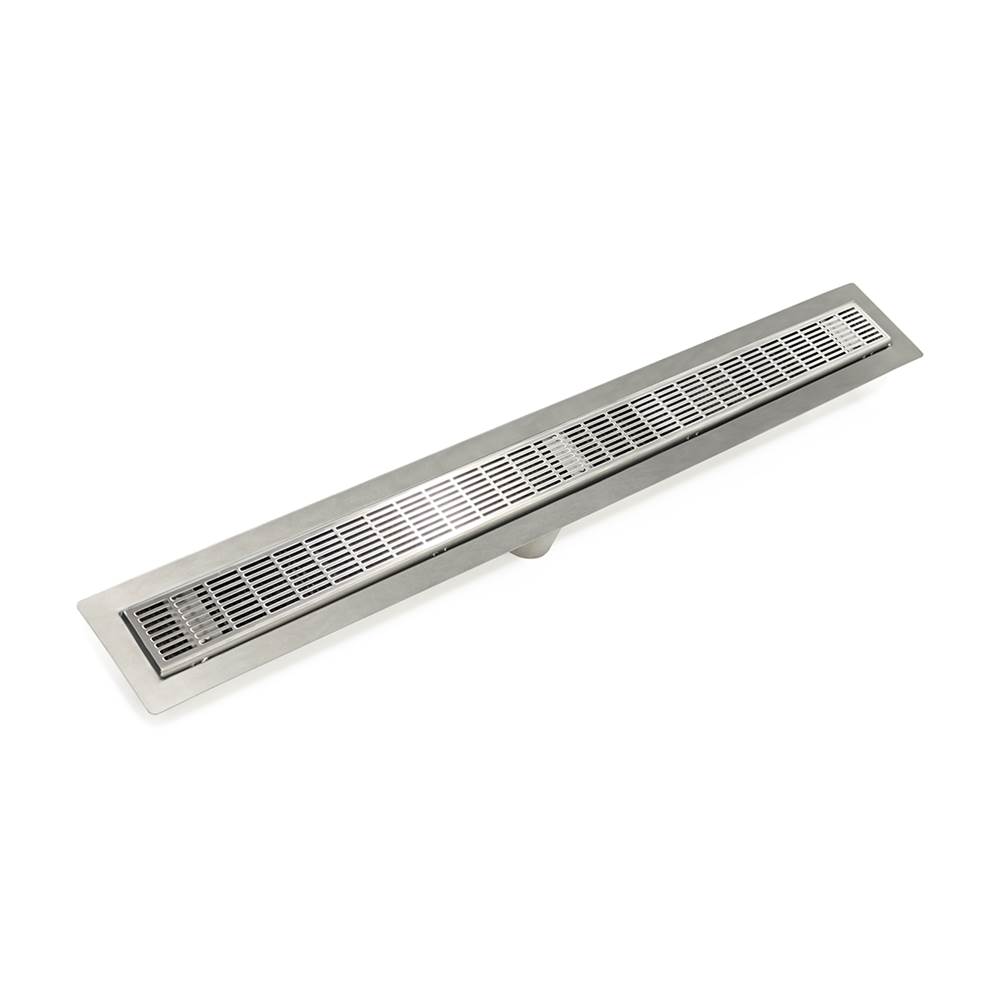 Infinity Drain 32'' FF Series Complete Kit with 2 1/2'' Perforated Slotted Grate in Satin Stainless