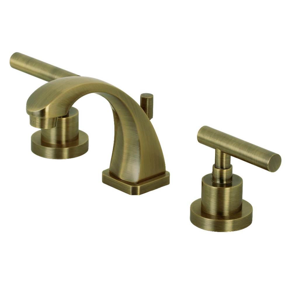 Kingston Brass Manhattan 8 in. Widespread Bathroom Faucet, Antique Brass