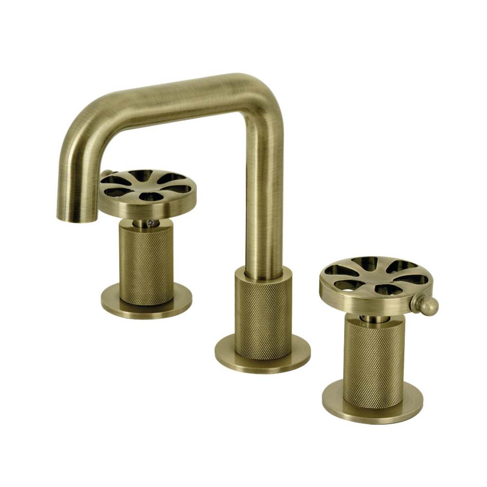 Kingston Brass Kingston Brass KS1413RX Belknap Widespread Bathroom Faucet with Push Pop-Up, Antique Brass