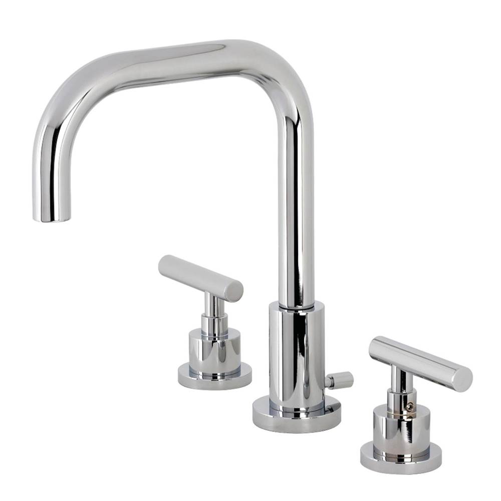 Kingston Brass Manhattan Widespread Bathroom Faucet with Brass Pop-Up, Polished Chrome