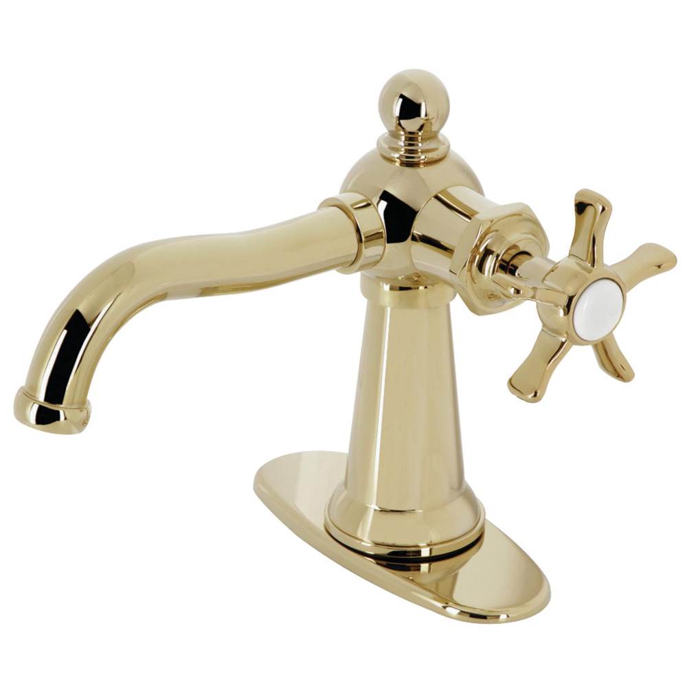 Kingston Brass Kingston Brass KSD3542NX Hamilton Single-Handle Bathroom Faucet with Push Pop-Up, Polished Brass