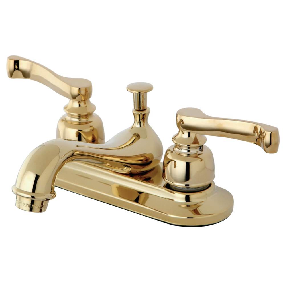 Kingston Brass Royale 4'' Centerset Bathroom Faucet, Polished Brass