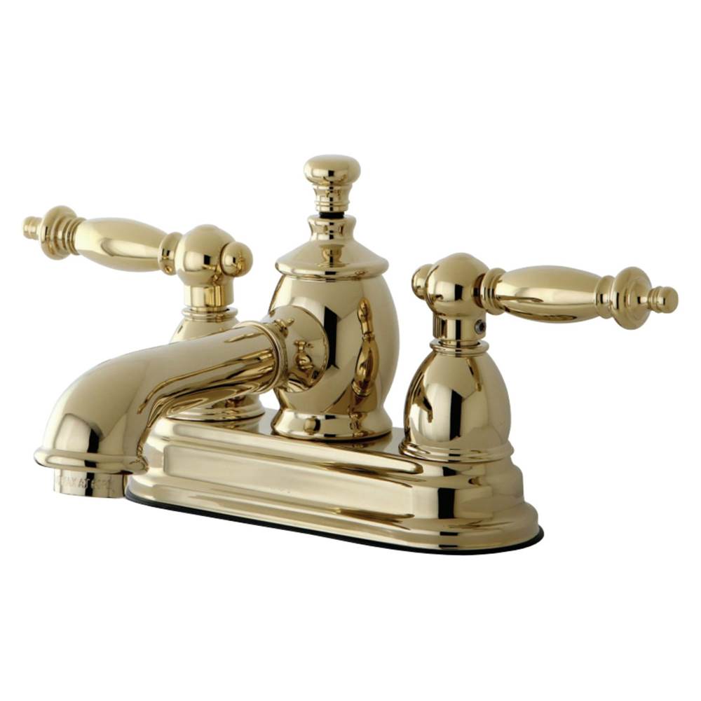 Kingston Brass Templeton 4 in. Centerset Bathroom Faucet, Polished Brass