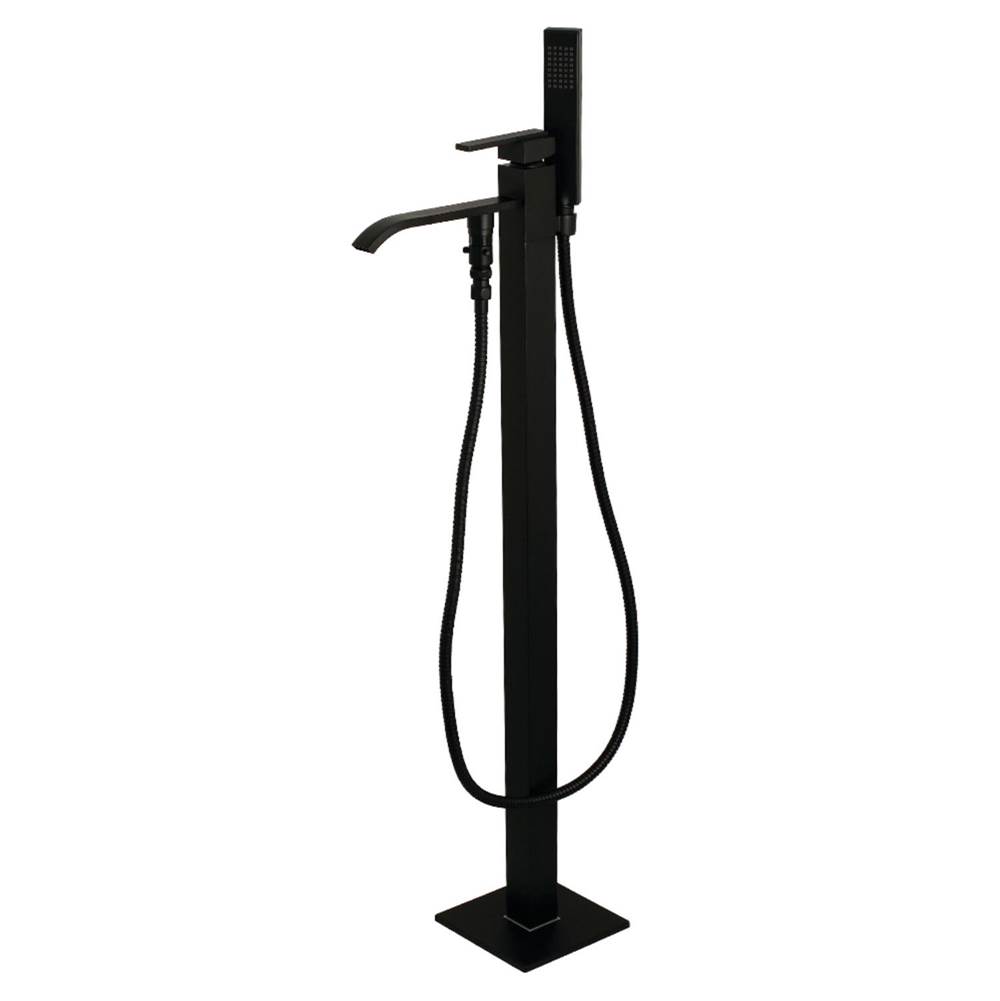 Kingston Brass Executive Freestanding Tub Faucet with Hand Shower, Matte Black