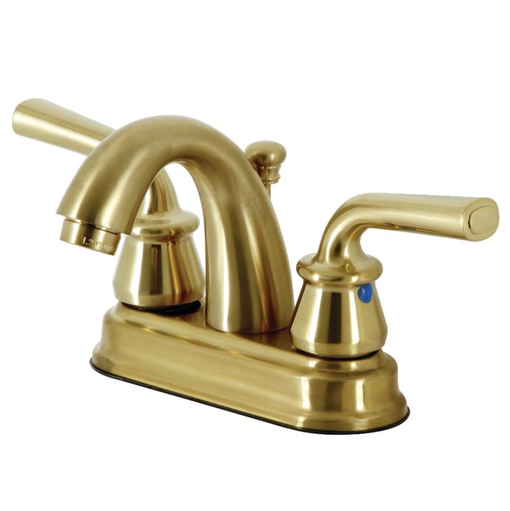 Kingston Brass Kingston Brass KB5617RXL Restoration 4-Inch Centerset Bathroom Faucet with Pop-Up Drain, Brushed Brass