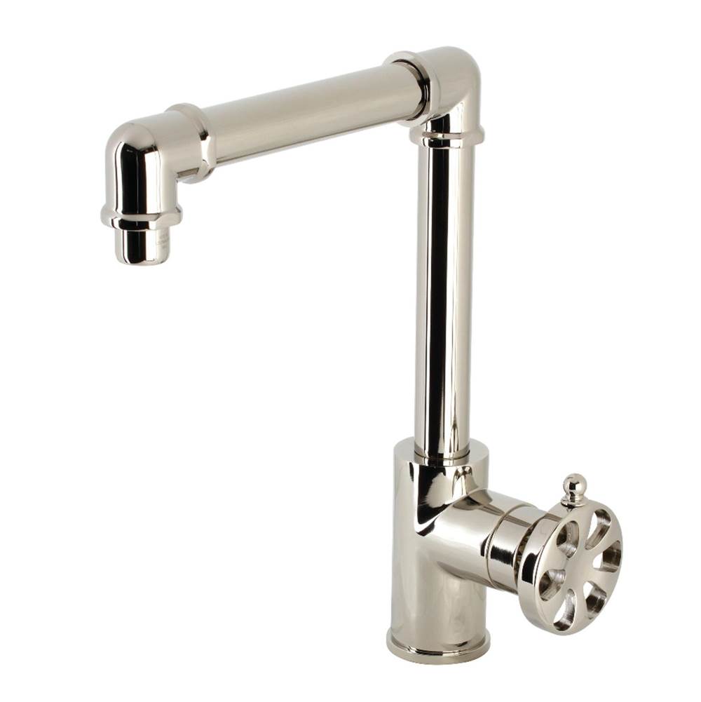 Kingston Brass Belknap Single-Handle Bathroom Faucet with Push Pop-Up, Polished Nickel
