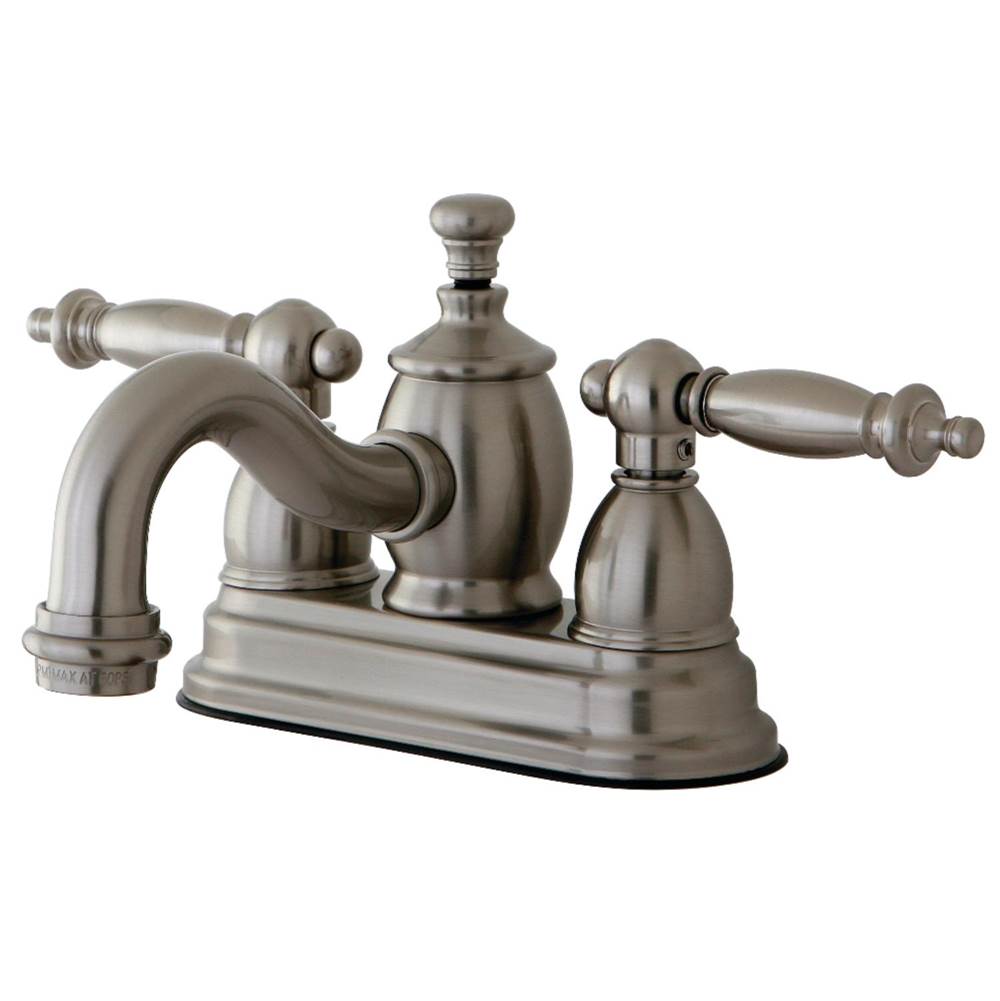 Kingston Brass Templeton 4 in. Centerset Bathroom Faucet, Brushed Nickel