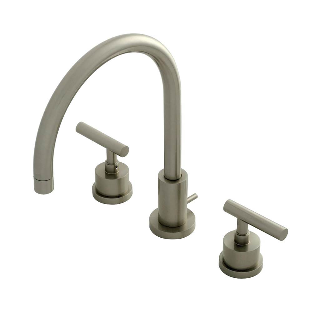 Kingston Brass 8 in. Widespread Bathroom Faucet, Brushed Nickel