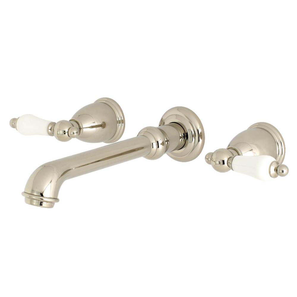 Kingston Brass 8-Inch Center Wall Mount Bathroom Faucet, Polished Nickel