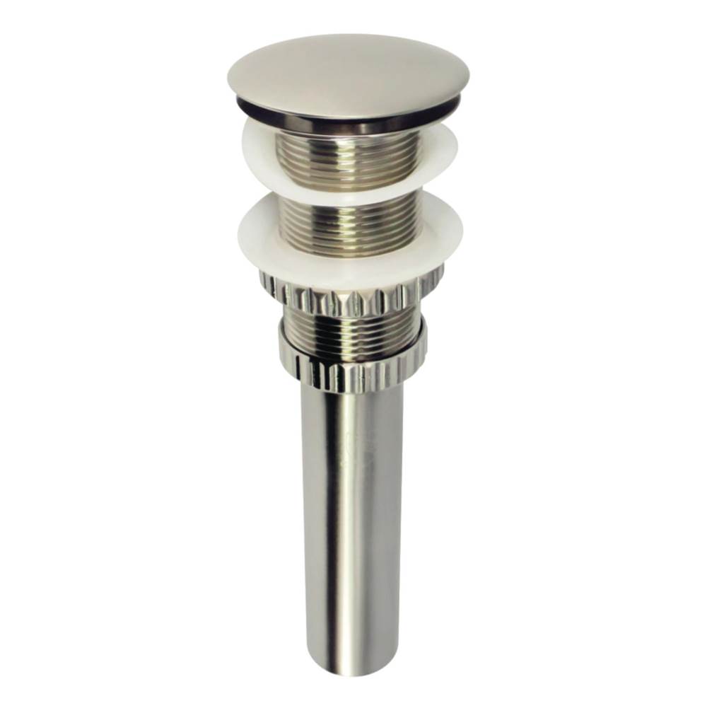 Kingston Brass Fauceture EV8218 Coronel Push Pop-Up Bathroom Sink Drain without Overflow, Brushed Nickel