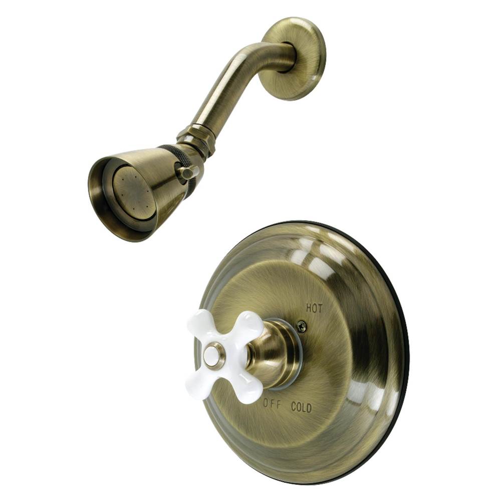 Kingston Brass Restoration Pressure Balanced Shower Faucet, Antique Brass