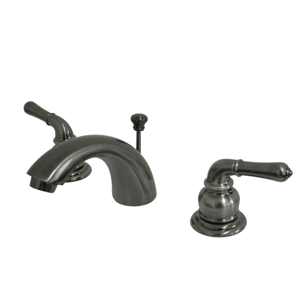 Kingston Brass Magellan Mini-Widespread Bathroom Faucet, Black Stainless