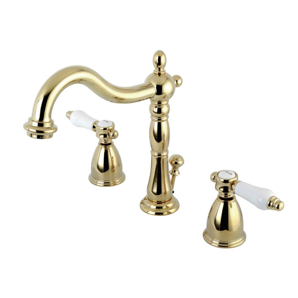 Kingston Brass Bel-Air Widespread Bathroom Faucet with Brass Pop-Up, Polished Brass