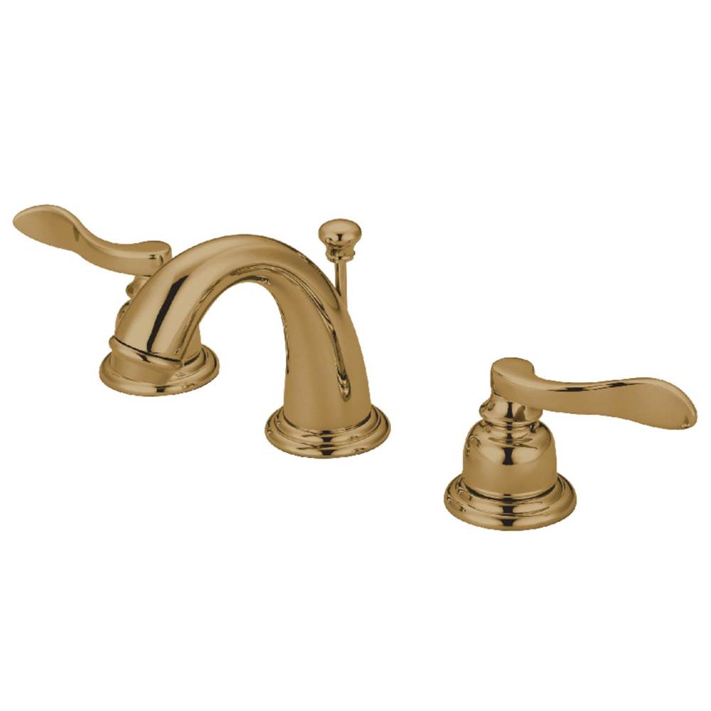 Kingston Brass NuWave French Widespread Bathroom Faucet, Polished Brass