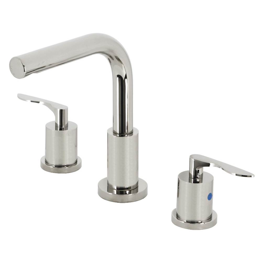 Kingston Brass Serena Widespread Bathroom Faucet with Brass Pop-Up, Polished Nickel