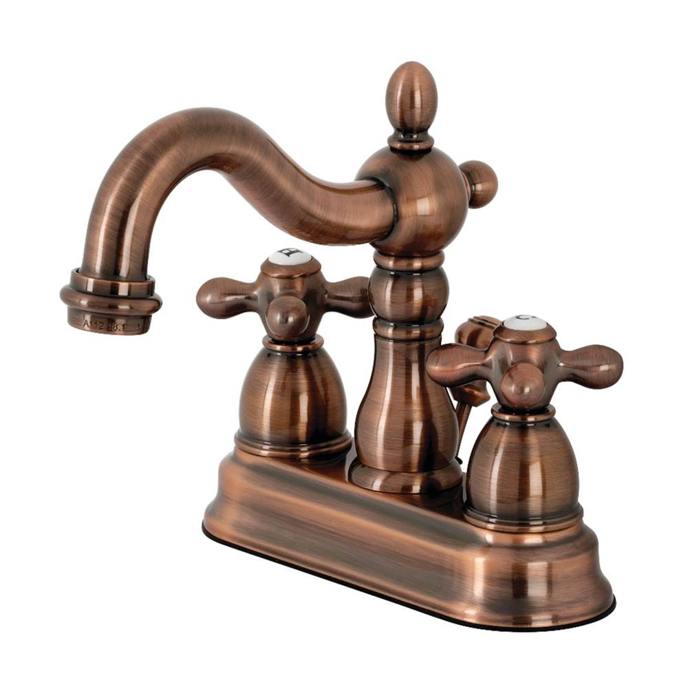 Kingston Brass Heritage 4 in. Centerset Bathroom Faucet, Antique Copper