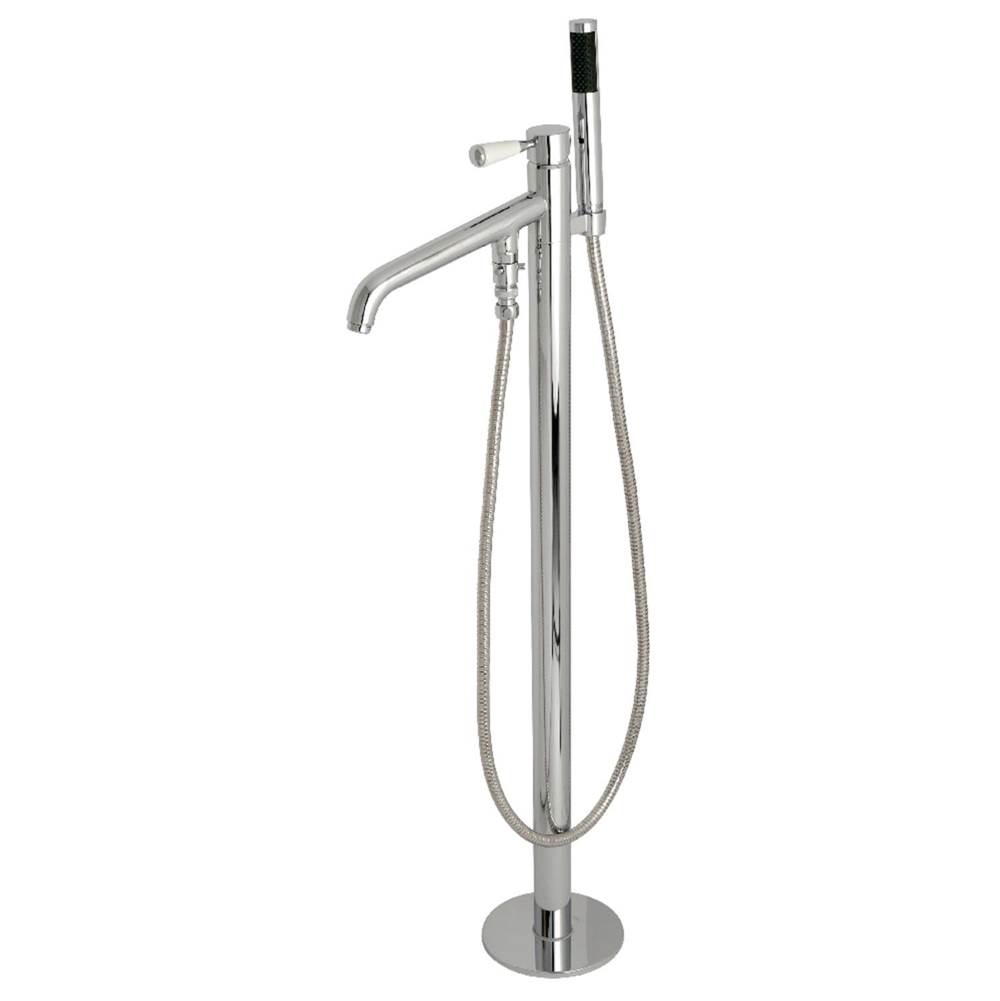 Kingston Brass Paris Freestanding Tub Faucet with Hand Shower, Polished Chrome