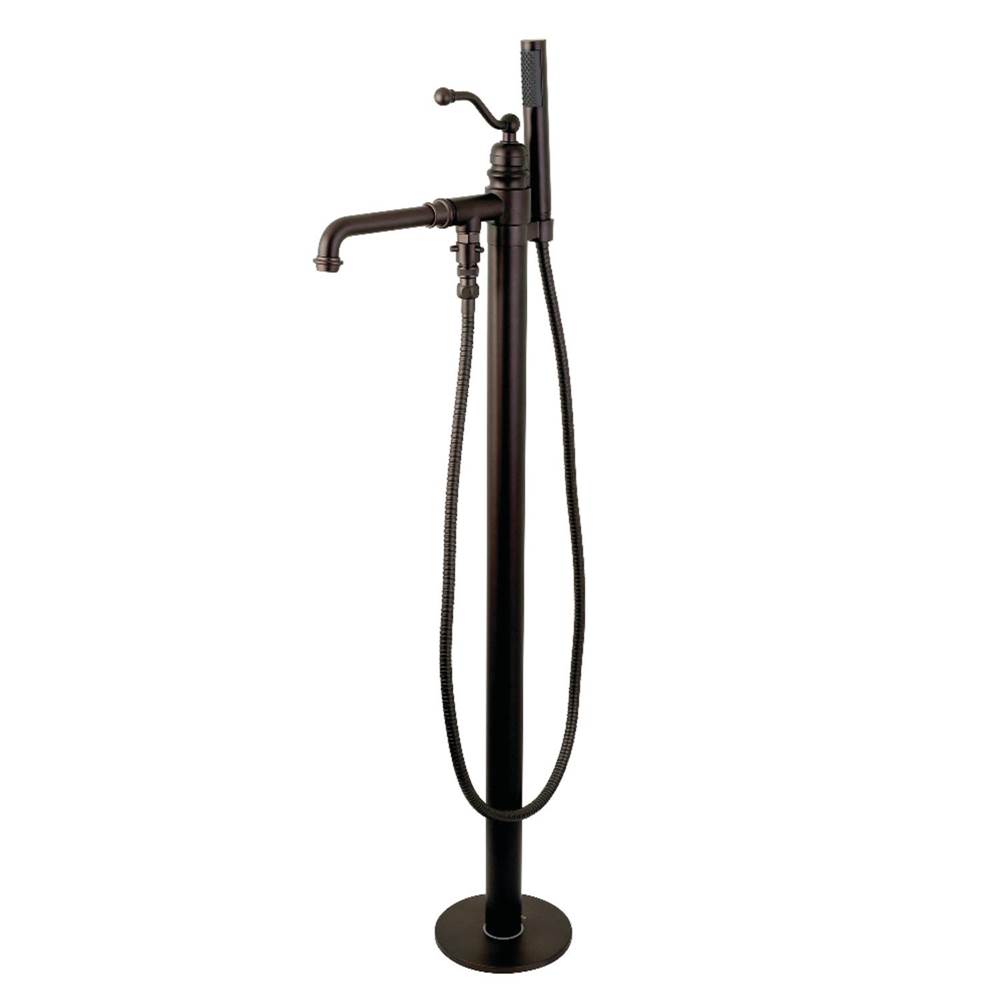 Kingston Brass English Country Freestanding Tub Faucet with Hand Shower, Oil Rubbed Bronze