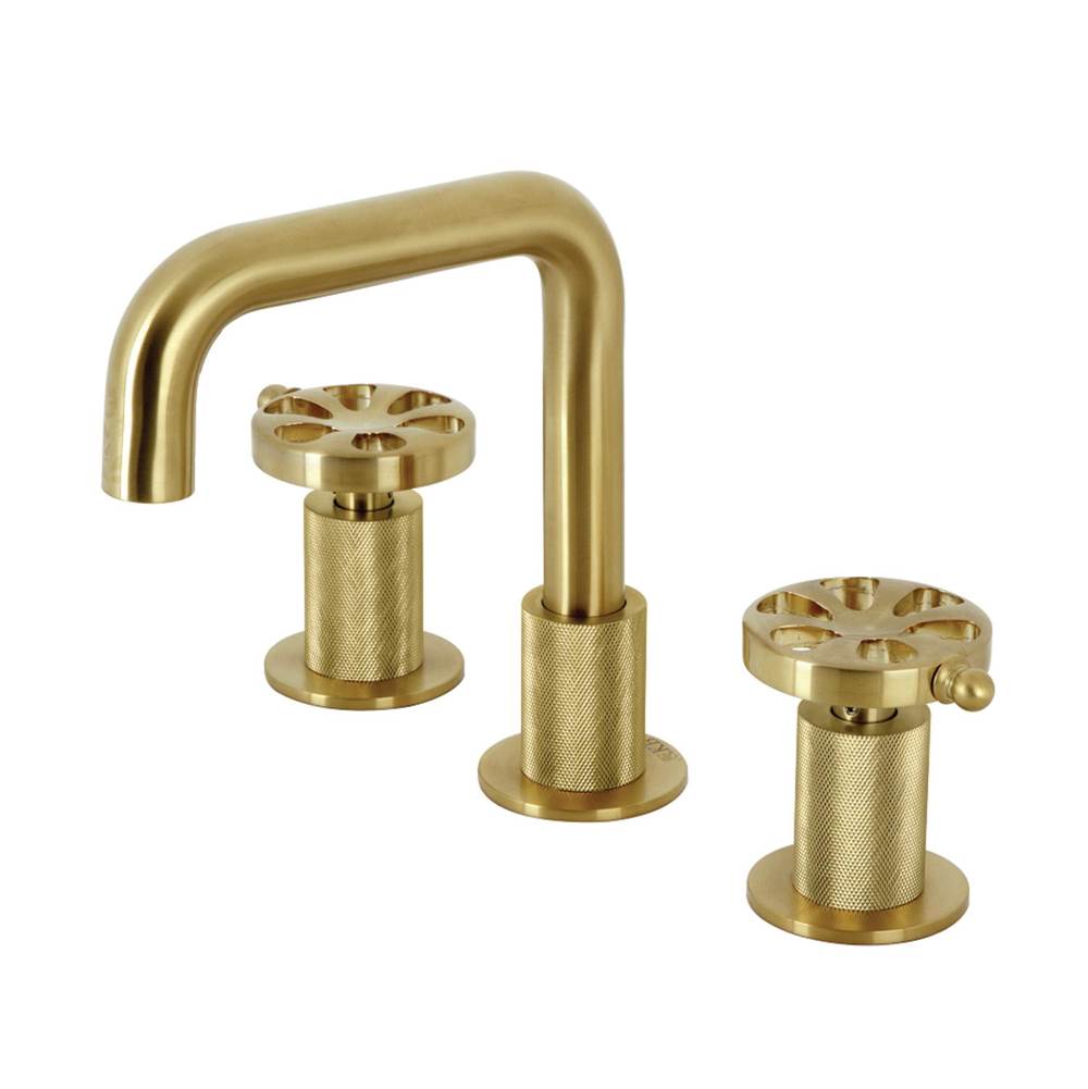 Kingston Brass Kingston Brass KS1417RX Belknap Widespread Bathroom Faucet with Push Pop-Up, Brushed Brass