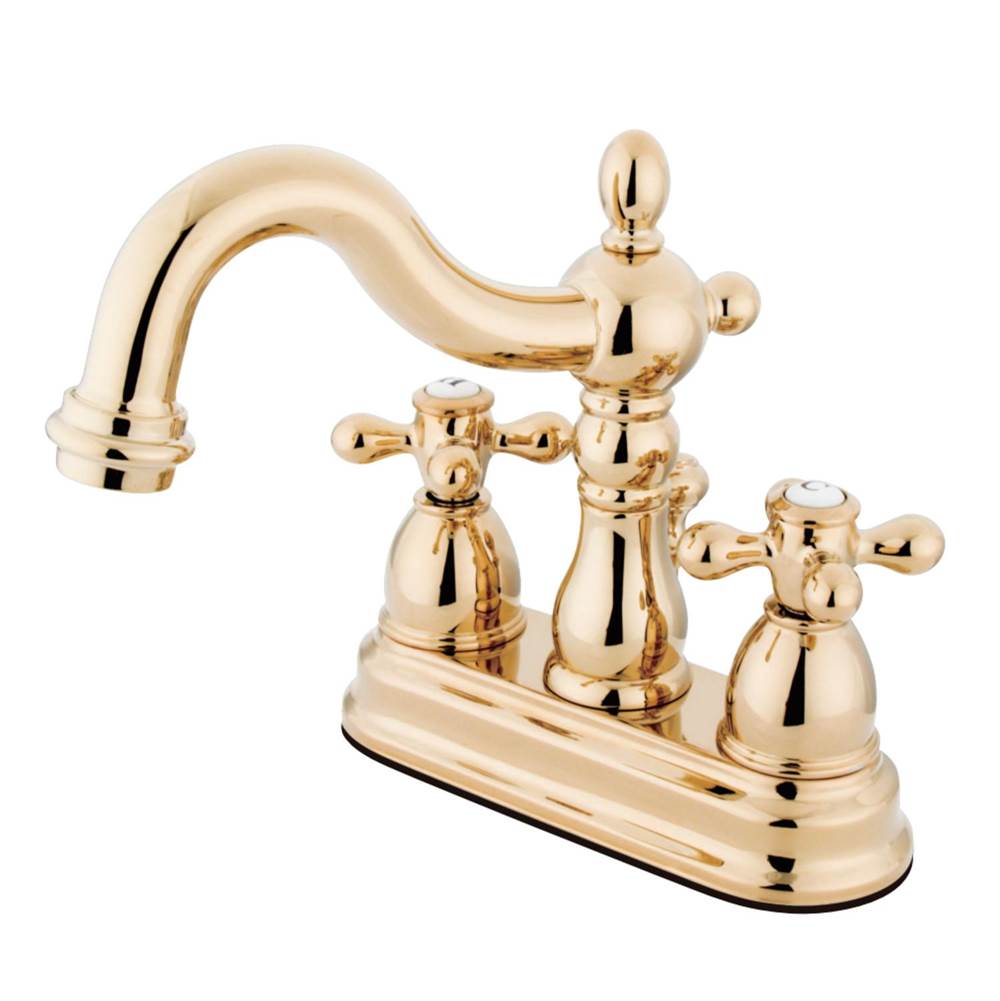 Kingston Brass Heritage 4 in. Centerset Bathroom Faucet, Polished Brass