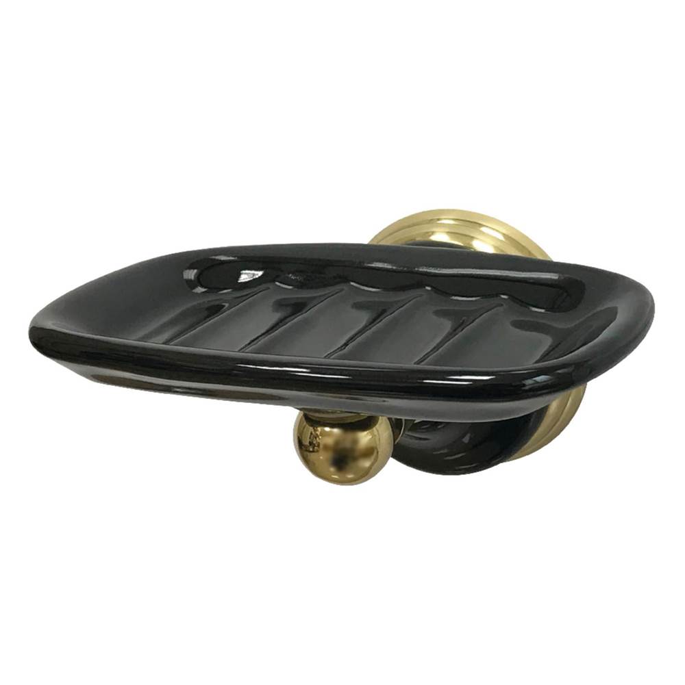 Kingston Brass Water Onyx Soap Dish Holder, Polished Brass