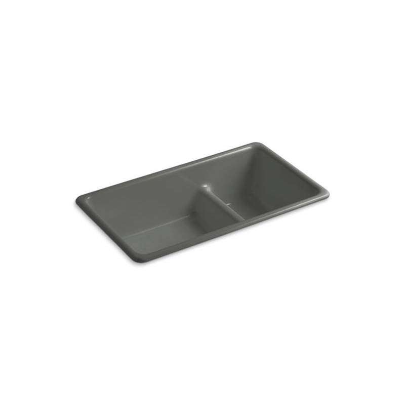 Kohler Iron/Tones® 33'' x 18-3/4'' x 9-5/8'' Smart Divide® Top-mount/undermount large/medium kitchen sink