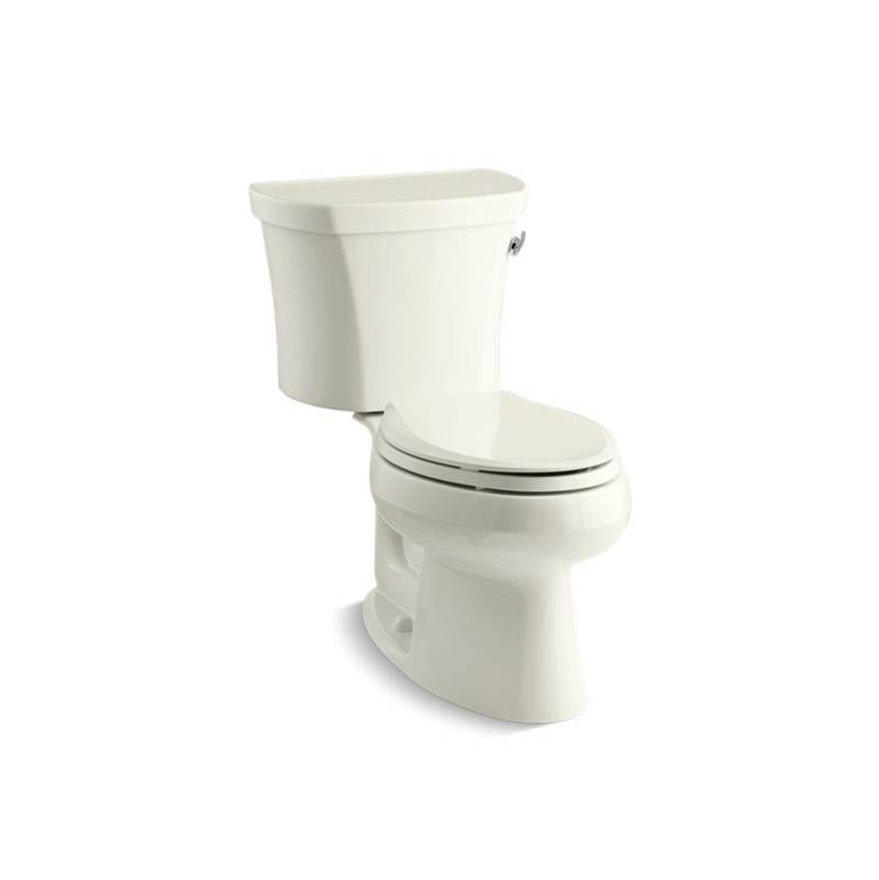 Kohler Wellworth® Two-piece elongated 1.28 gpf toilet with right-hand trip lever, insulated tank and 14'' rough-in