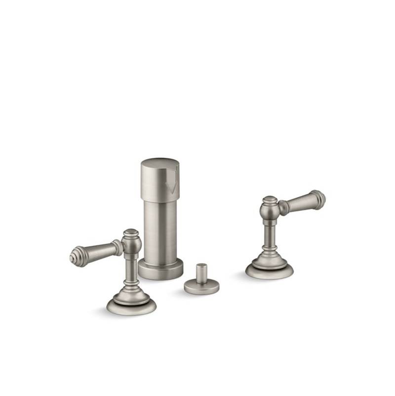 Kohler Artifacts® Widespread bidet faucet with lever handles