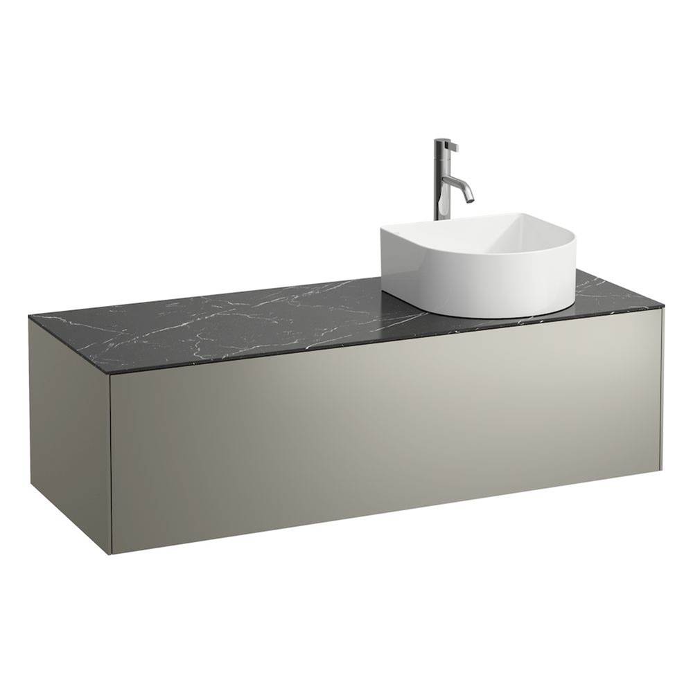 Laufen Drawer element Only, 1 drawer, matching bowl washbasins 812340, 812341, 812342, 812343, cut-out right, incl. drilled tap hole Nero Marquina Marble