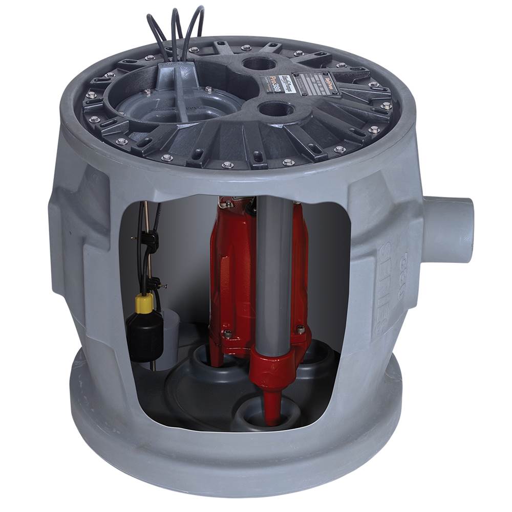 Liberty Pumps 1 HP, Simplex Sewage Package, 1 PH, 115V, 2'' Discharge, 10'' Stack, Vertical Float, 25'' cord with ALM-2 alarm