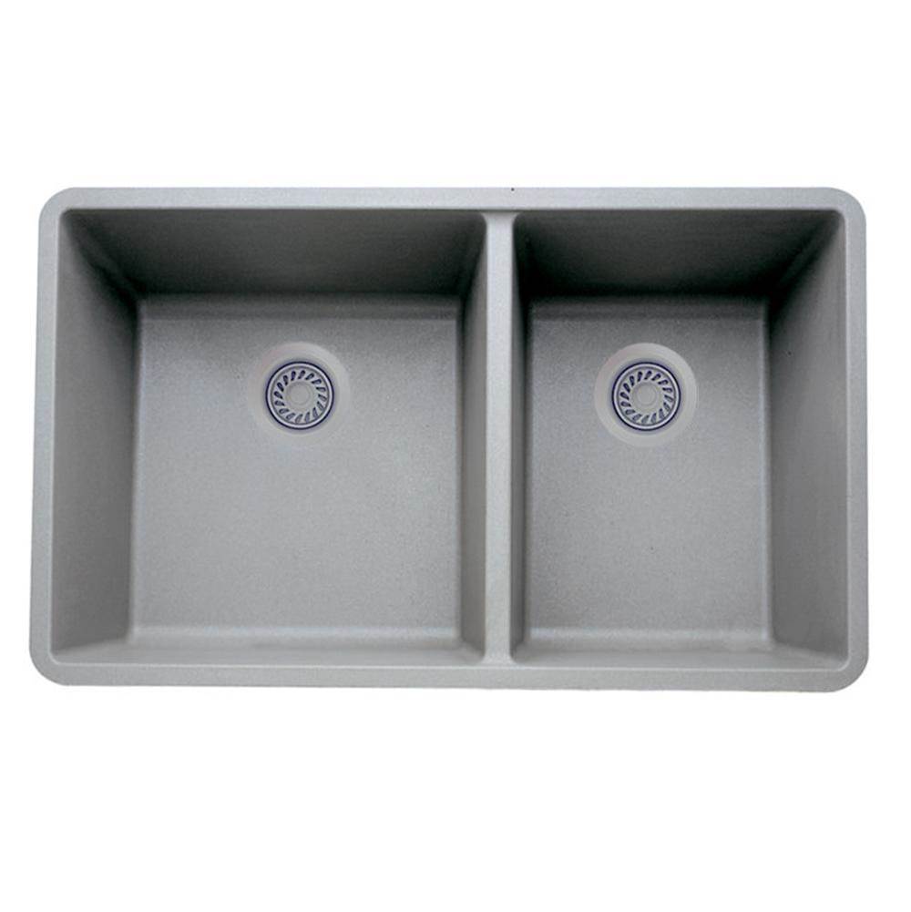 Luxart SILGRANIT® Double Bowl 60/40 Offset Undermount Sink