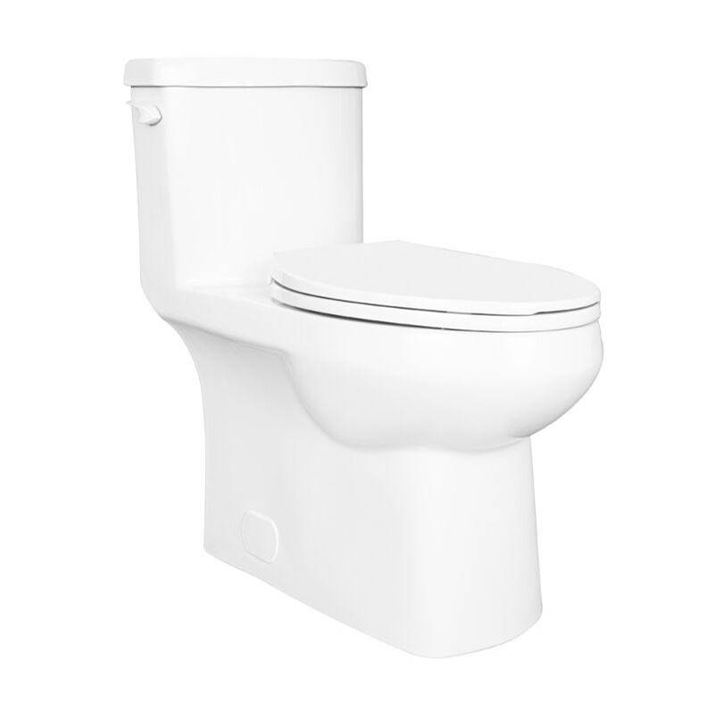 Luxart Piazza Elongated, One Piece, Comfortable Height (ADA) 12'' Toilet with Siphon Jet Flush