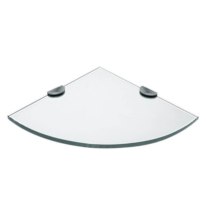 Luxart LXSS1010-SV 10'' x 10'' Glass Corner Shelf