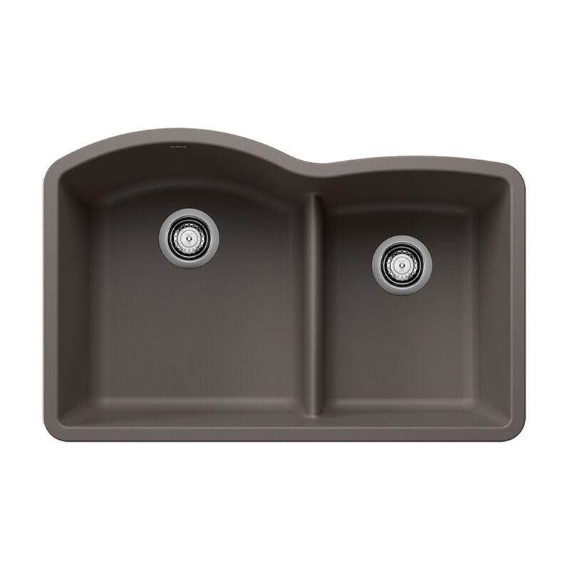 Luxart SILGRANIT® Double Bowl 60/40 Offset Low Divide Undermount Sink