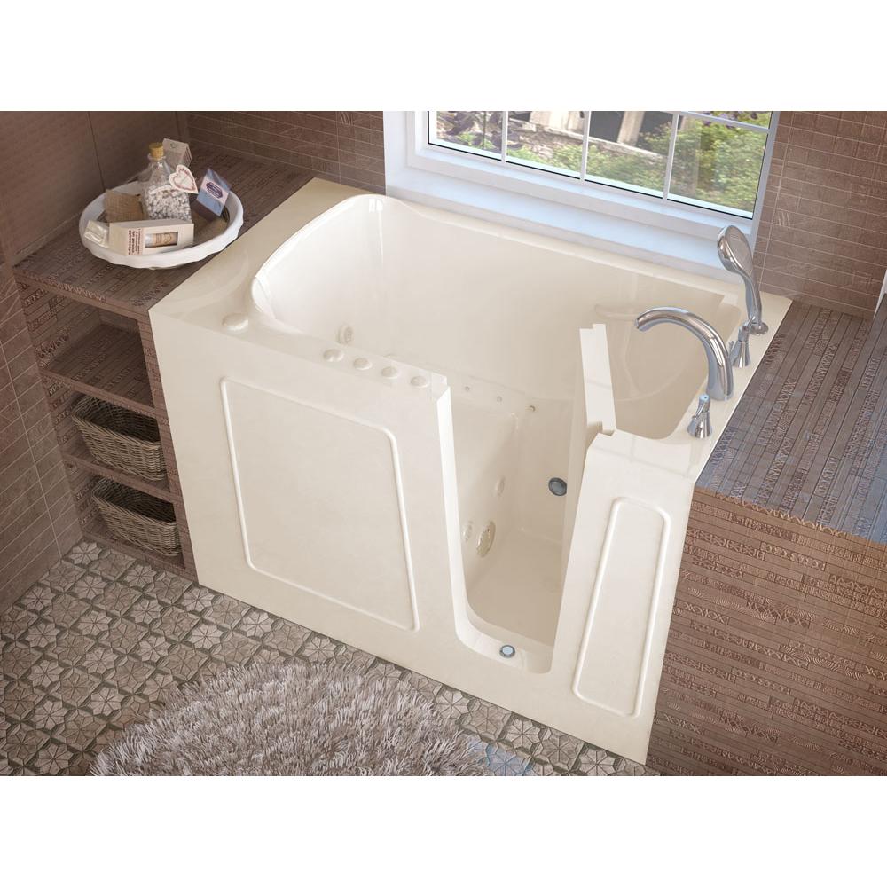 Meditub MediTub Walk-In 30 x 53 Right Drain Biscuit Whirlpool and Air Jetted Walk-In Bathtub