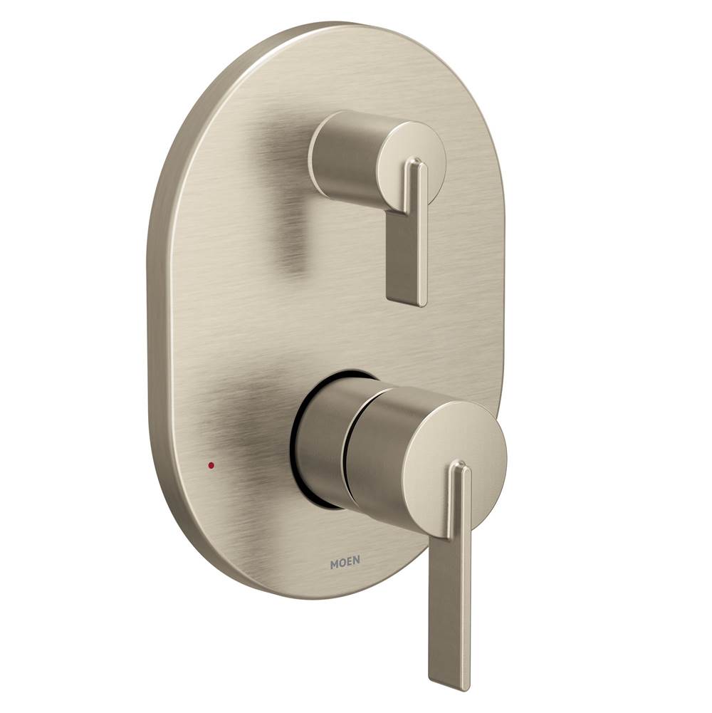 Moen Cia M-CORE 3-Series 2-Handle Shower Trim with Integrated Transfer Valve in Brushed Nickel (Valve Sold Separately)