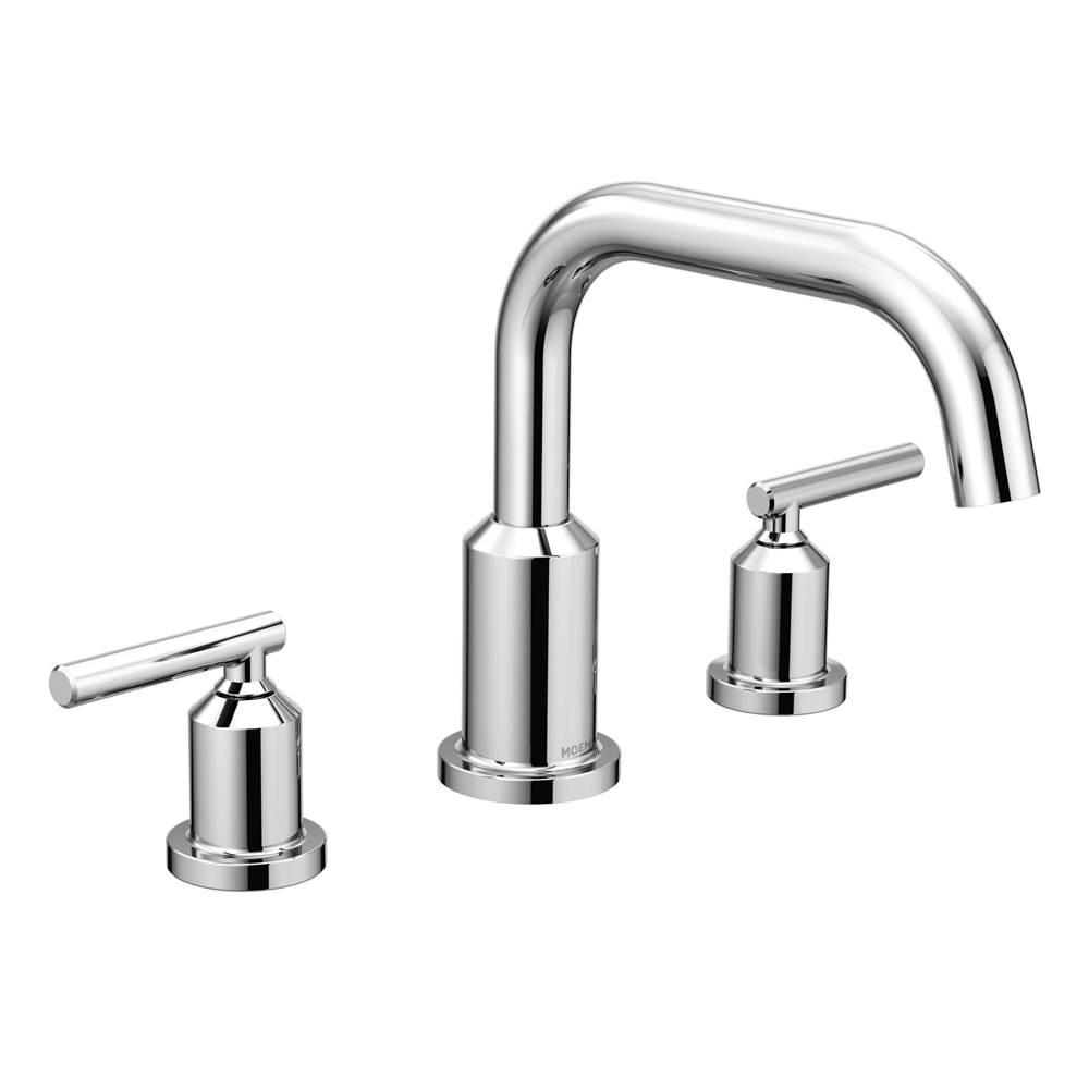 Moen Gibson Two-Handle Deck Mounted Modern Roman Tub Faucet, Valve Required, Chrome